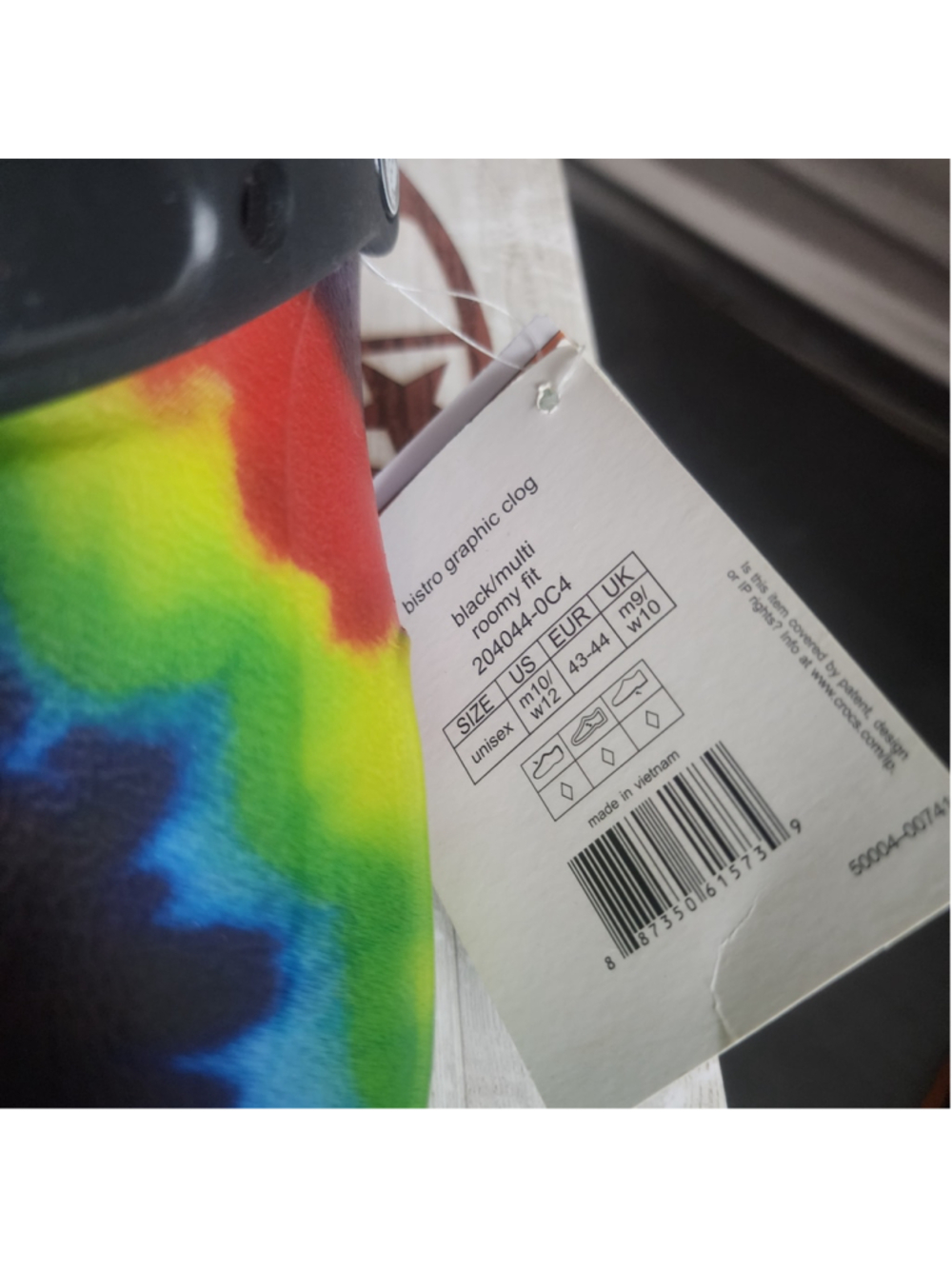 Crocs Bistro Graphic Clog Size M10 / W12 Multi-color Tie Dye - Picture 2 of 3